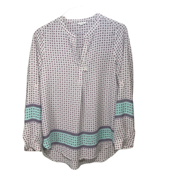 Pleione Tops - Pleione diamond pattern blouse